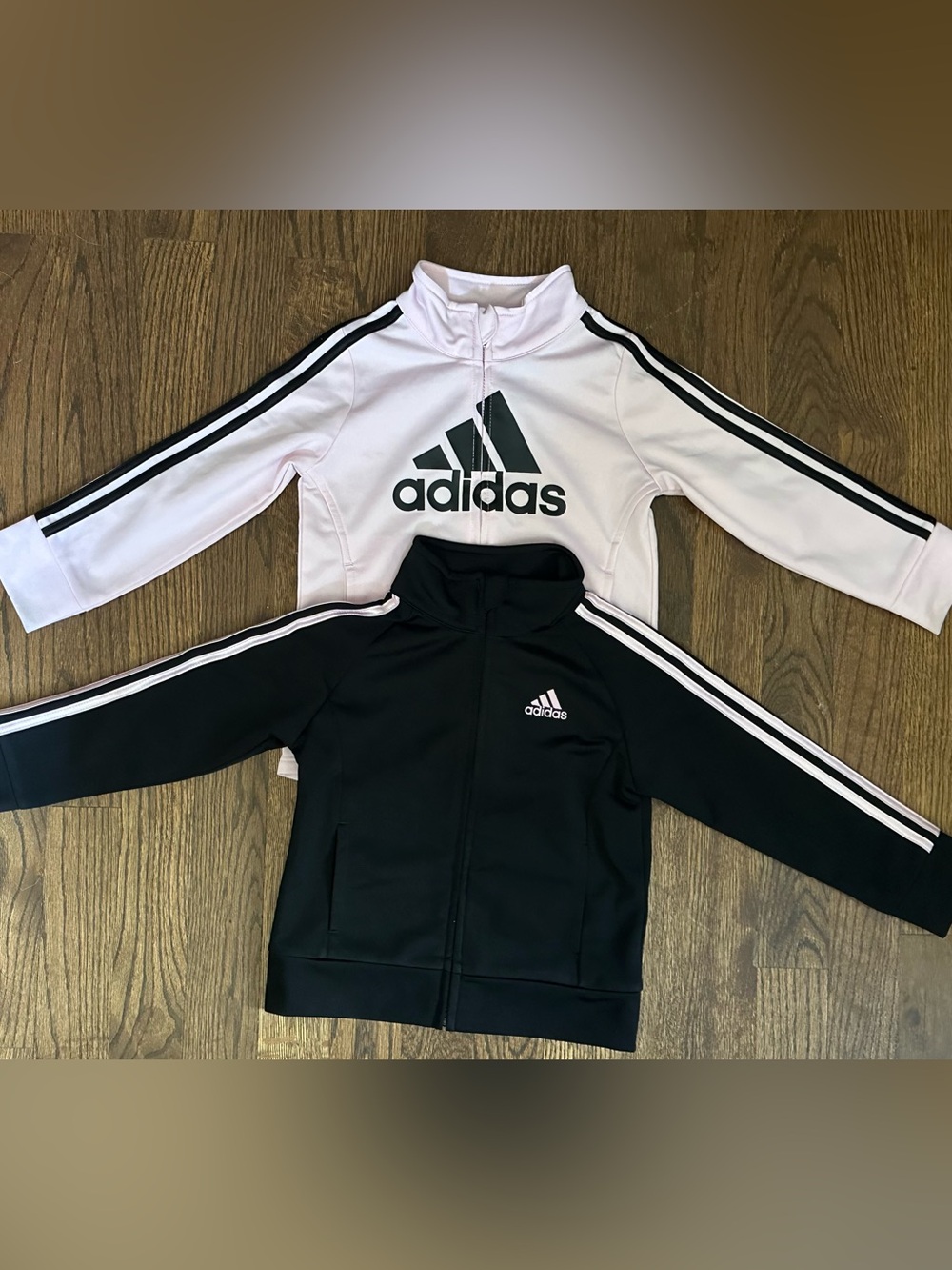 adidas Kids' 2-Pack Track Jackets — Light Pink & Black size 24 months